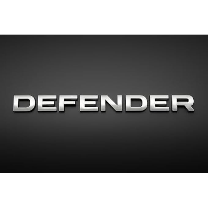 ريحني شعار ملصق الصندوق الخلفي فضي لامع متوافق مع شارة Defender الأنيقة وليست الأصلية الأصلية - Image 4