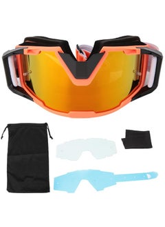 SKMEI Adjustable Replaceable Eyeglass Goggles Protective Glasses Outdoor Sports Tool(Orange Black)  - Image 1