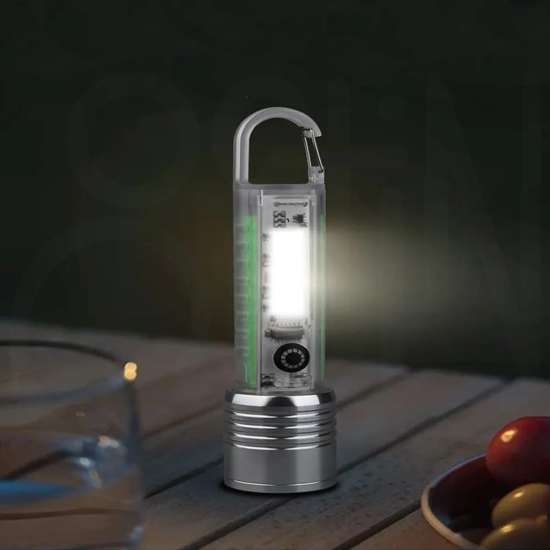 Ostin Ostin Portable Rechargeable LED Flash Light 8 Modes Camping Light Mode Key Chain Emergency Flashlight TorchTelescopic Zoom Multifunctional LED Flashlight Camping Hiking  - Image 2
