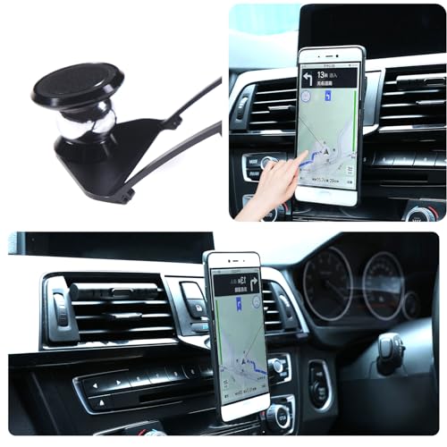 HAPPYHORSE for BMW 4 Series 3 Series M4 F36 F35 F34 F33 F32 F31 F30 F23 F22 F82 F80 2013-2019 Car Accessories Alumium Alloy Mobile Phone Holder Trim (Black) - Image 4