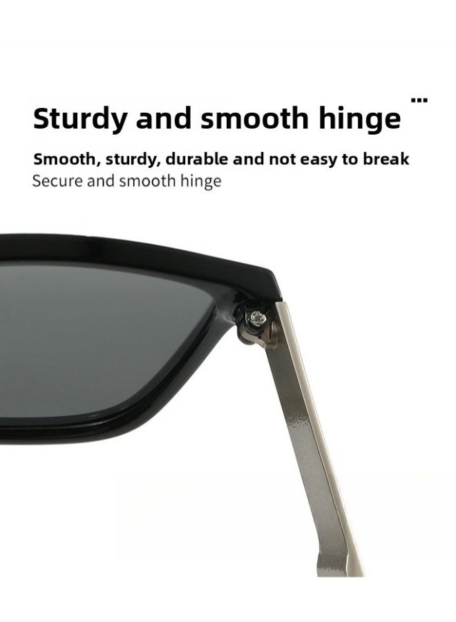 SCENT HOUSE Men's square frame driving ,sunglasses street style fashion ,sunglasses (Includes eyeglass case) - Image 3