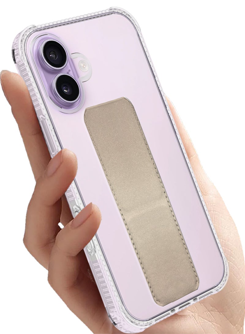 CATANES 2 Packs Finger Grip Clear Case Cover for iPhone 17- Kickstand Car Magnetic Holder Multi-function Protective Two-in-one Case with 3D Screen Protector - Golden - Image 2