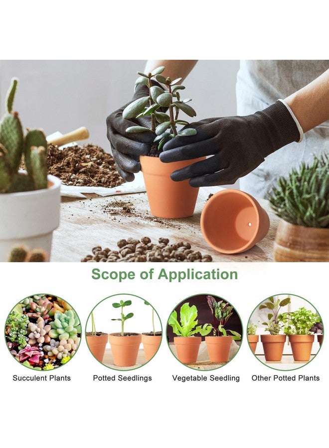 Baxrou Terra Cotta Pots, 24 Pack 3.15 Inch Mini Clay Pot with Drainage Holes,Cactus Flower Nursery Terracotta Pots for Indoor/Outdoor Succulent Plants, Crafts, Wedding Favor - Image 2