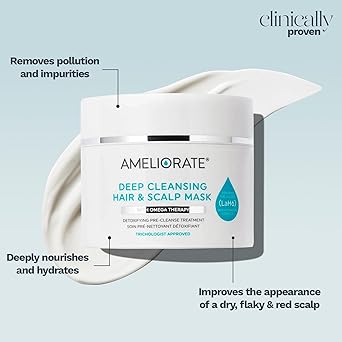 Ameliorate Deep Cleansing Hair and Scalp Mask 225ml Lab6 Shea butter Dermatologically tested Trichologist Approved - Image 2