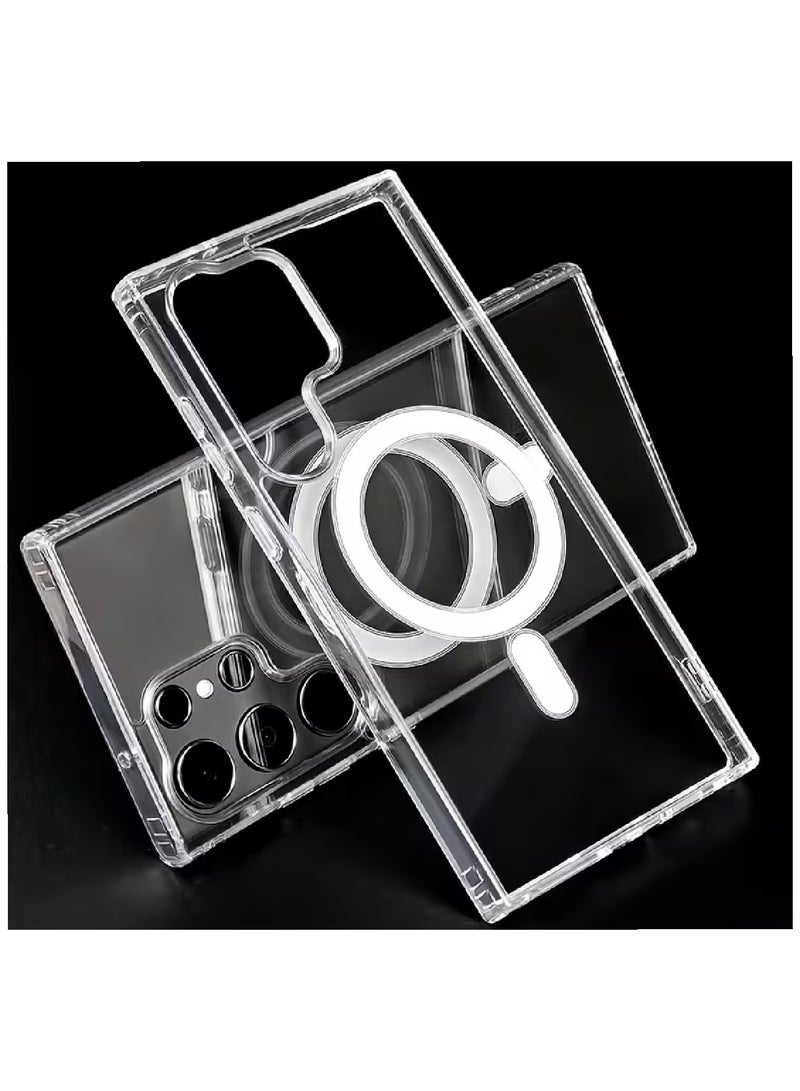 MOBM Samsung Galaxy S24 Ultra Clear Magnetic Case with Privacy Screen Protector and Tempered Glass Pack of 3 - Image 5