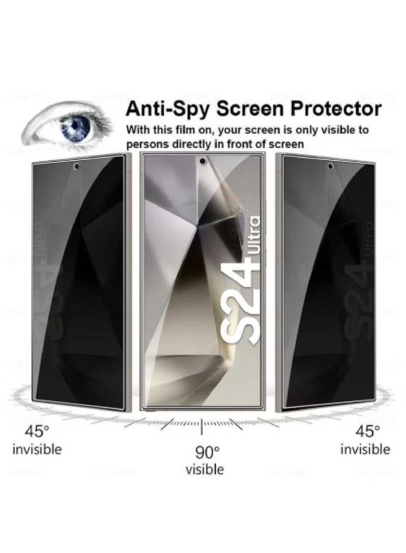 MOBM Samsung Galaxy S24 Ultra Clear Magnetic Case with Privacy Screen Protector and Tempered Glass Pack of 3 - Image 4