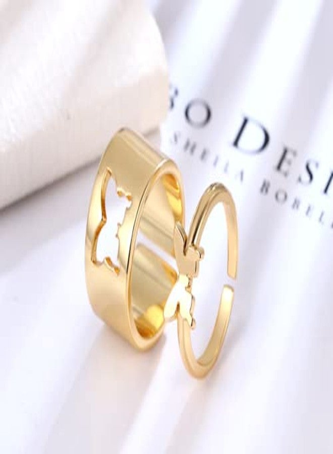 YouBella Jewellery Celebrity Inspired Combo of Rings for Girls and Women (Gold) - Image 3