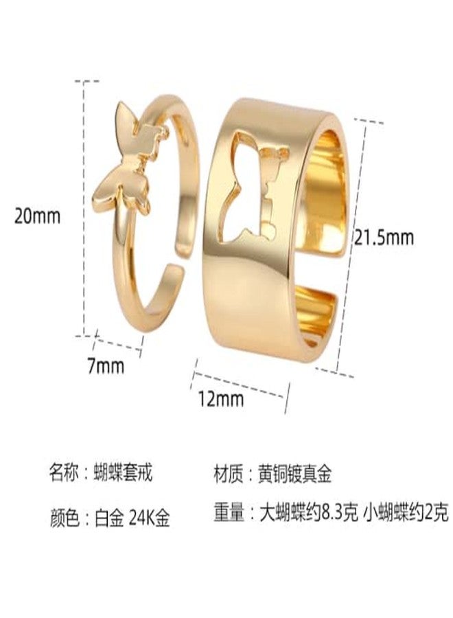 YouBella Jewellery Celebrity Inspired Combo of Rings for Girls and Women (Gold) - Image 2