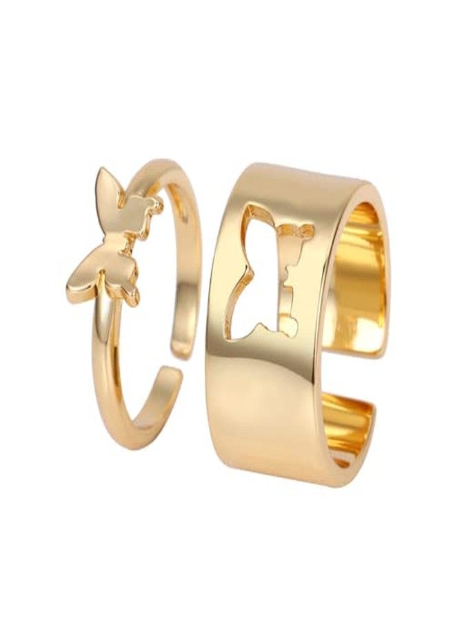YouBella Jewellery Celebrity Inspired Combo of Rings for Girls and Women (Gold) - Image 1