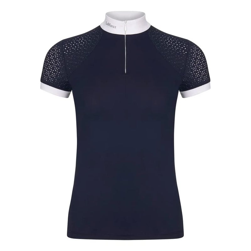 LeMieux Womens Olivia Short Sleeve Show Shirt Horse Riding Competition Top Athletic Shirts Horseback Riding Apparel Navy US12 - Image 2