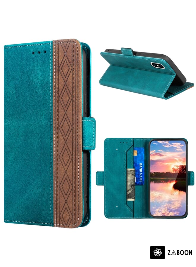 Zaboon Protective Case For iPhone XS Max Stitching Magnetic RFID Leather Case - Image 1