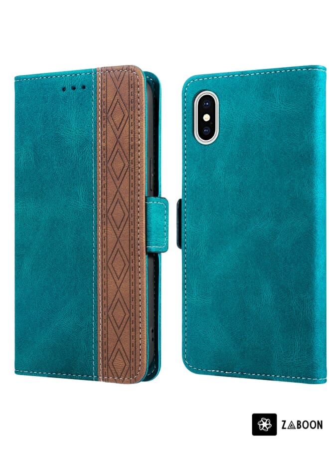 Zaboon Protective Case For iPhone XS Max Stitching Magnetic RFID Leather Case - Image 2