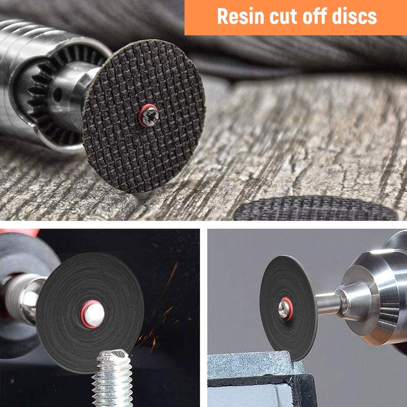 Eacam 45pcs Mini Circular Saw Blade Cutting Disc Set Grinding Wheel Disc Cut-Off Wheels Cutting Discs for Rotary Tool with Transparent Storage Case Electric Grinding Accessories for Cutting Grooving - Image 2