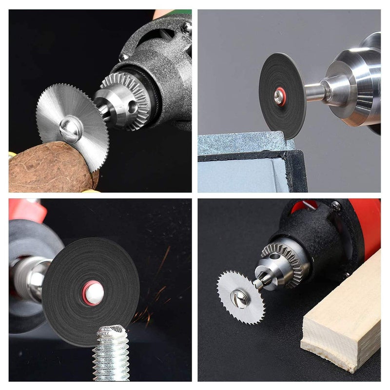 Eacam 45pcs Mini Circular Saw Blade Cutting Disc Set Grinding Wheel Disc Cut-Off Wheels Cutting Discs for Rotary Tool with Transparent Storage Case Electric Grinding Accessories for Cutting Grooving - Image 5