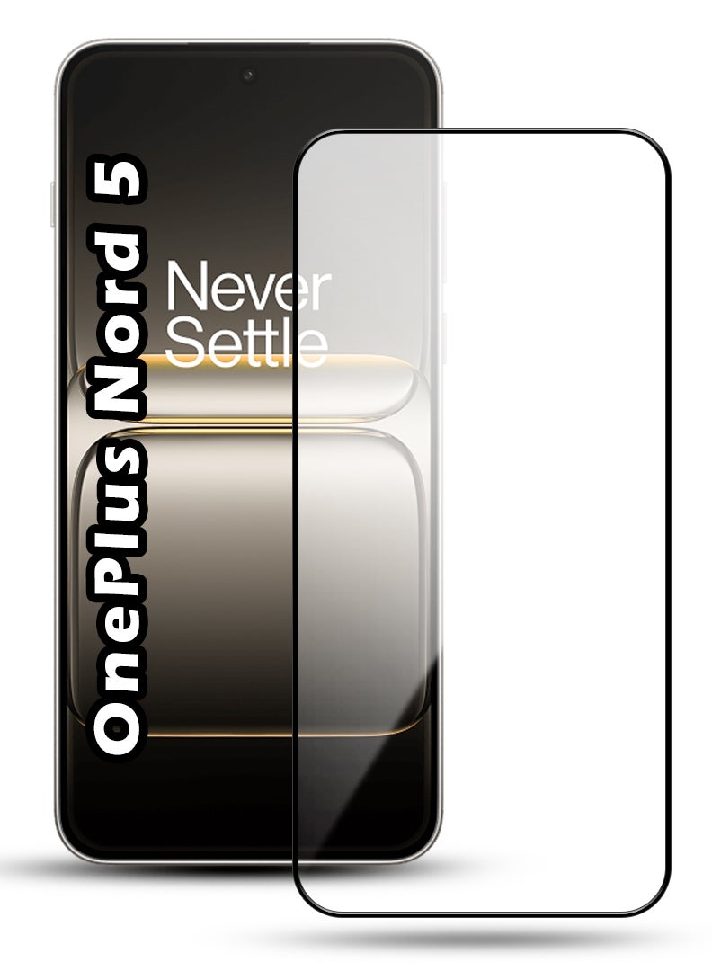 YJS Screen Protector For OnePlus Nord 5 6.83 Inch 9H Hardness Tempered Glass Film, Bubble Free Easy Installation, Full Coverage, Anti Scratch And Touch Sensitive - Image 1