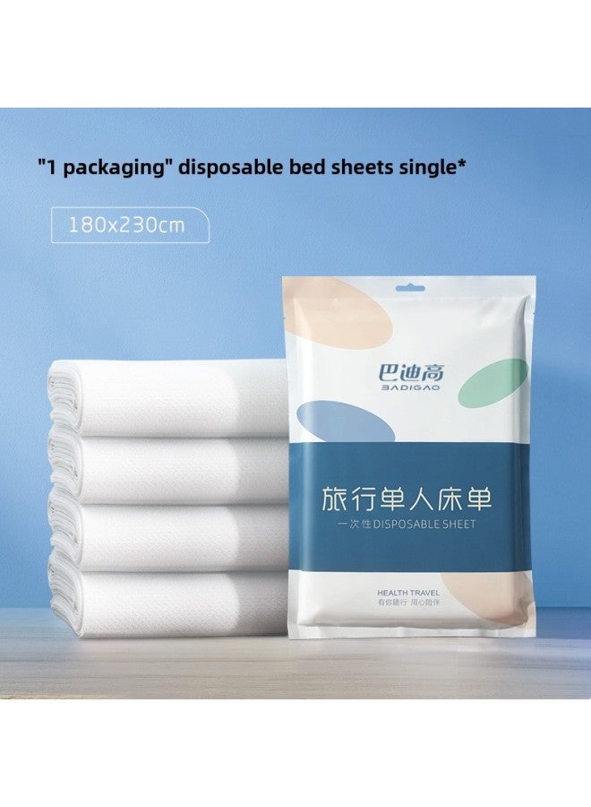Train Sleeper Disposable Bed Sheet Travel Sleeping Bag Hotel Soft And Hard Sleeper Dirty Three-Four-Piece Set Travel Thickened Portable-Color:Disposable Sheets - Image 1
