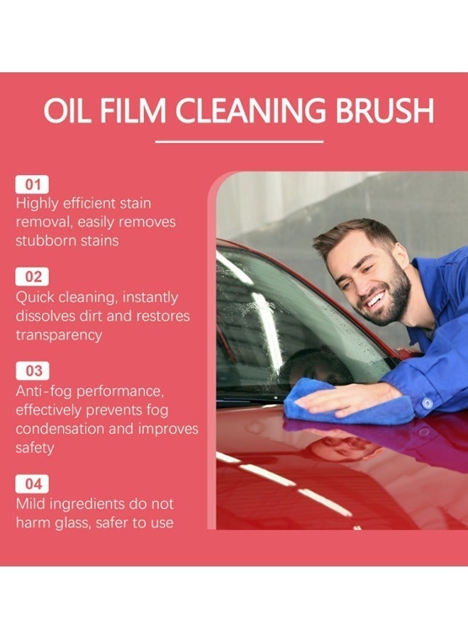 New Oil Film Cleaning Brush, Glass Cleaning Tool with Windshield Hydrophobic Coating, Improves Clarity and Visibility, Great for Removing Oil Film, Dirt and Grime - Image 5