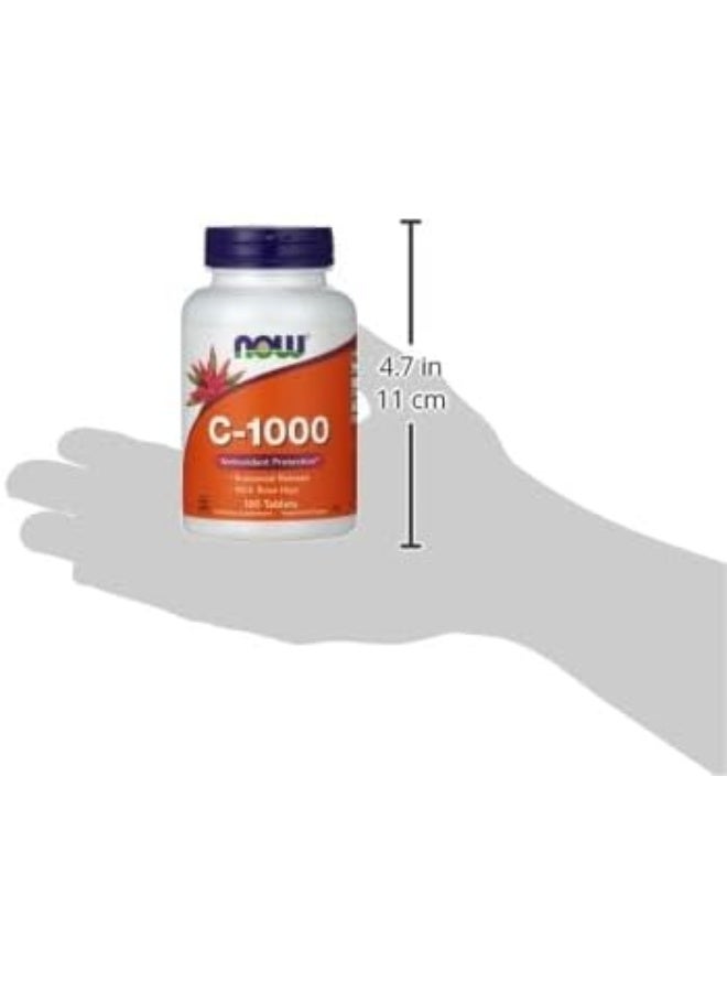 Now Foods C-1000 Vitamin C With Rose Hips - 100 Tabs - Image 4