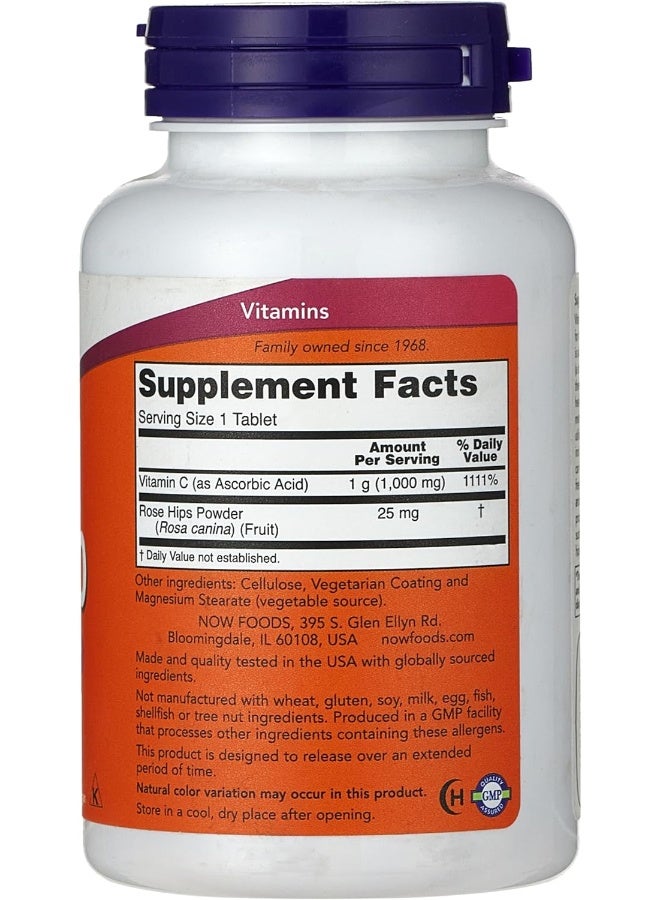 Now Foods C-1000 Vitamin C With Rose Hips - 100 Tabs - Image 2