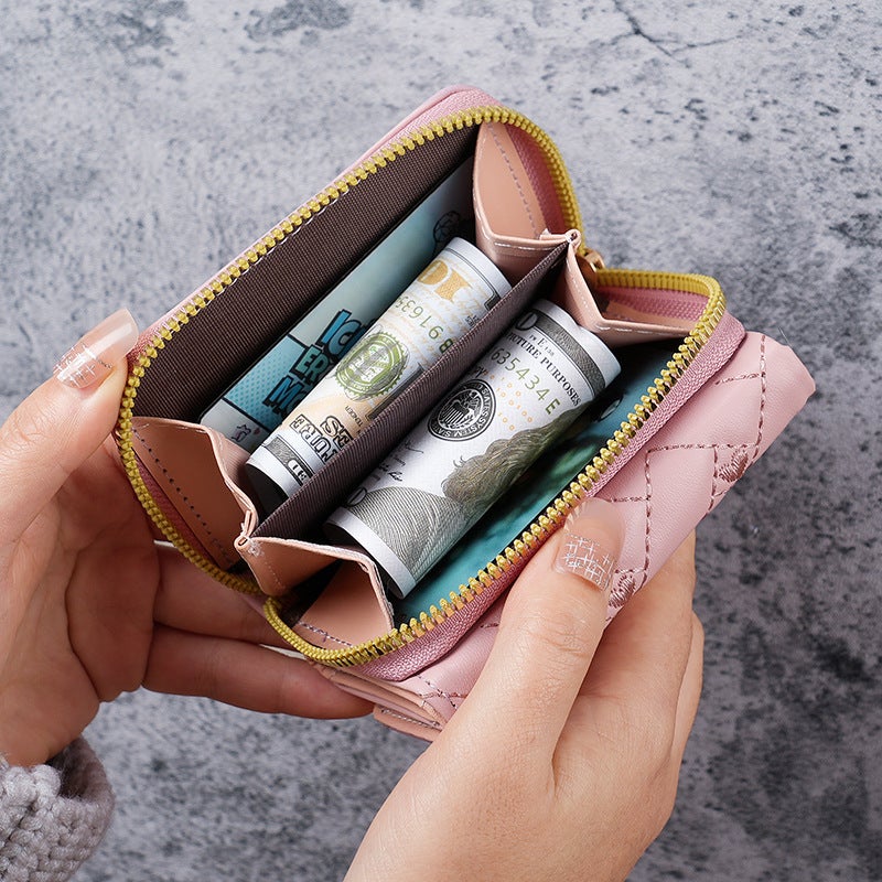 Multifunctional Solid Color PU Leather Wallet, RFID Blocking Design Portable Daily Storage Purse for Cards Cash Coin Business Use - Image 3