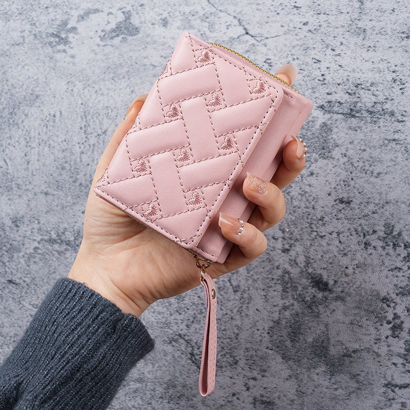 Multifunctional Solid Color PU Leather Wallet, RFID Blocking Design Portable Daily Storage Purse for Cards Cash Coin Business Use - Image 1