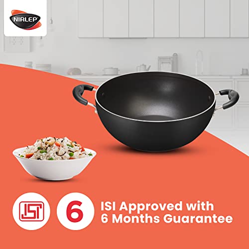 Nirlep Sakhi Induction Based Non Stick Deep Kadhai, Black,26 cm - Image 2