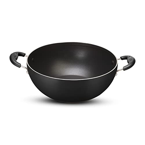 Nirlep Sakhi Induction Based Non Stick Deep Kadhai, Black,26 cm - Image 1