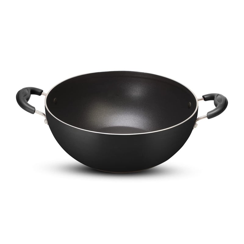Nirlep Sakhi Induction Based Non Stick Deep Kadhai, Black,26 cm - Image 5