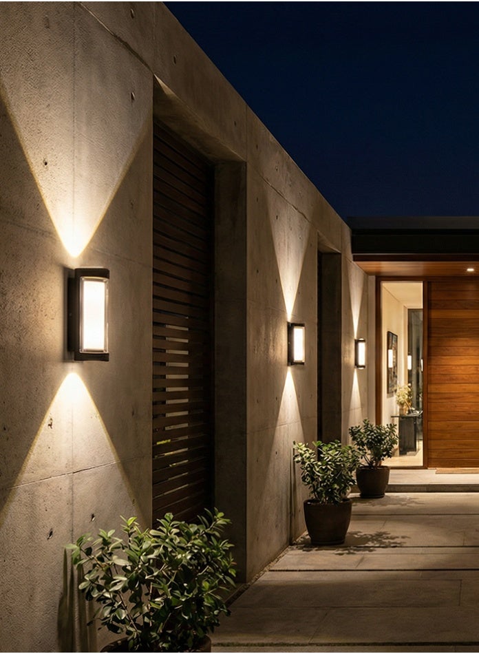 Vmax Modern 24W Outdoor LED Wall Light – Waterproof IP65 Dual-Beam Up & Down Sconce – High Brightness 1920LM Aluminum Wall Lamp for Villa, Garden, & Patio - Image 1