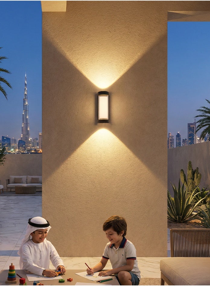 Vmax Modern 24W Outdoor LED Wall Light – Waterproof IP65 Dual-Beam Up & Down Sconce – High Brightness 1920LM Aluminum Wall Lamp for Villa, Garden, & Patio - Image 2