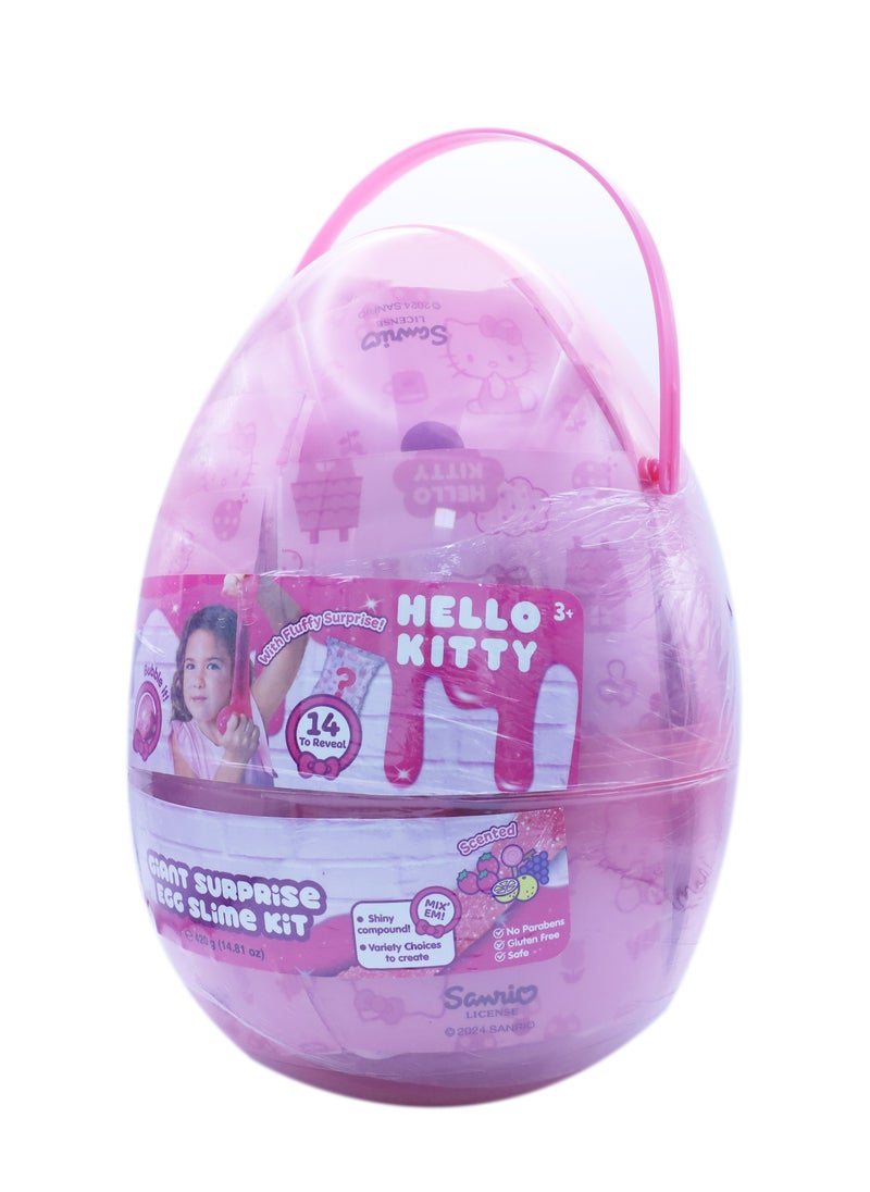 DohTime SlimeTime Hello Kitty Giant Surprise Egg Kit | Slime | Creative Fun Ideas | Develops Sensory Skills | Entertaining Toy | Stress Relief Toys for Kids  - Image 3