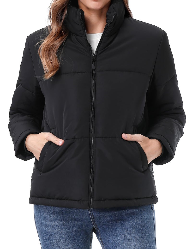 TDYPCI Women's Warm Winter Coat Waterproof Puffer Jacket Full-Zip Lightweight Winter Jacket - Image 2