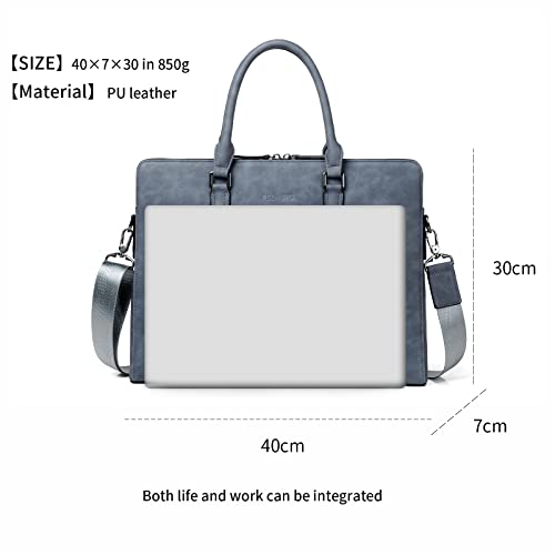 FSD.WG FSD. WG Business Bag Leather Messenger Bag Water Resistant Business Travel Briefcase Handbag Briefcase for Men - Image 5
