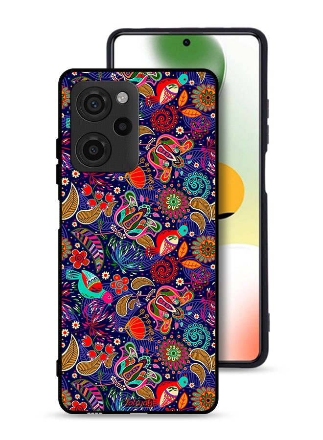 Tolwak Xiaomi Poco X5 Pro Protective Case Cover Pattern Colorful Birds Leaf Flowers - Image 1