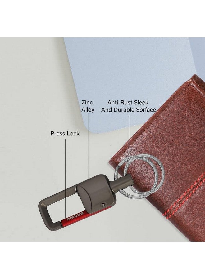 Omuda Premium and Stylish Hook Locking Metal Key Chain for Men & Women & for Gift (M-New F6) - Image 3