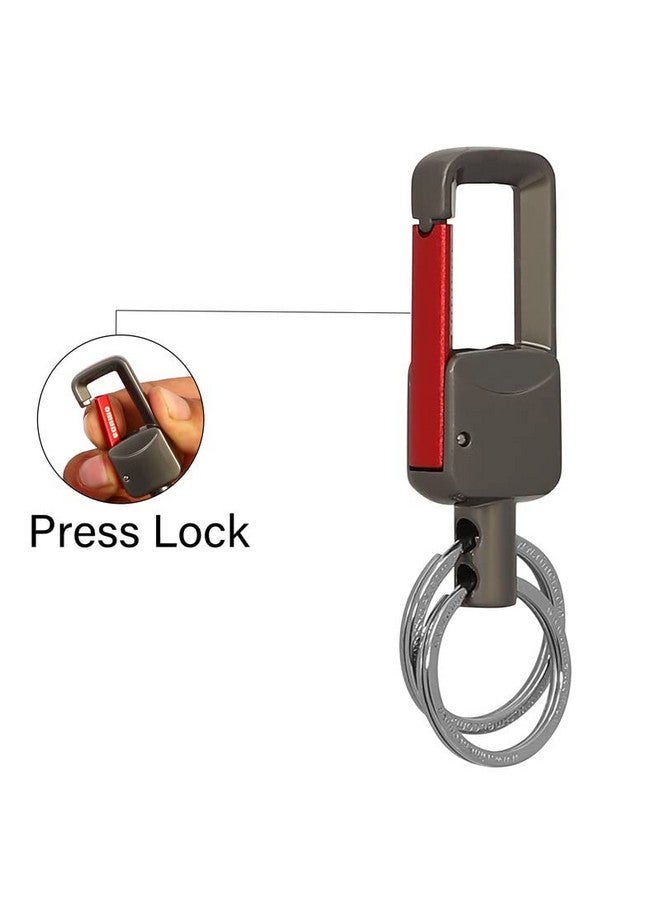 Omuda Premium and Stylish Hook Locking Metal Key Chain for Men & Women & for Gift (M-New F6) - Image 2