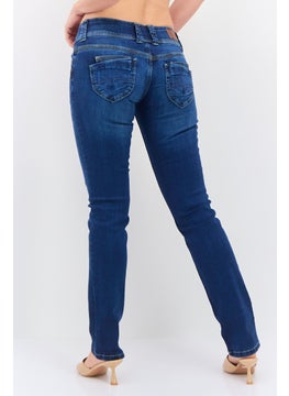 Pepe Jeans Women Regular Fit Washed Stretchable Jeans, Denim  - Image 3