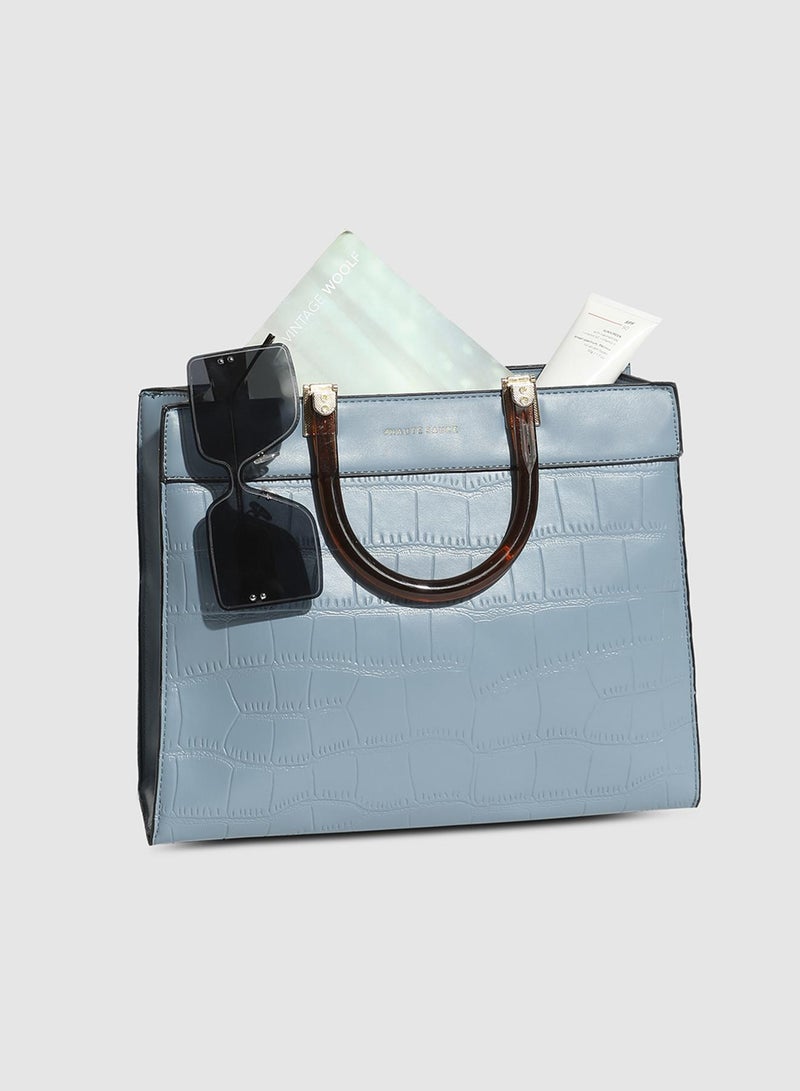 Haute Sauce Everyday Croc Handbag - Light Blue  - Image 3