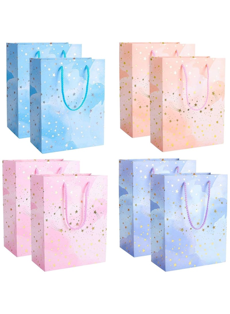 SYOSI Paper Gift Bags 8 Pcs, Kraft Paper Bags Party Favor Bags with Handles for Kids Birthday, Baby Shower, Crafts, Wedding, Party Supplies - Image 1