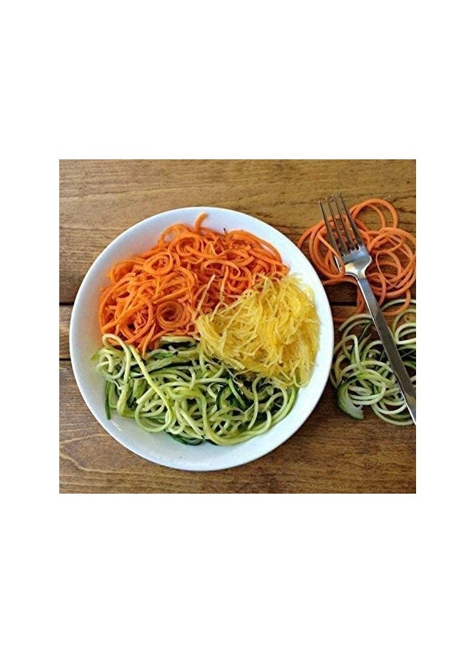 Generic - Glowick Stainless Steel and Fiber Grater Cutter Slicer Sharpener Veggetti Spiral for Vegetables, Noodle (1Pcs) - Image 1