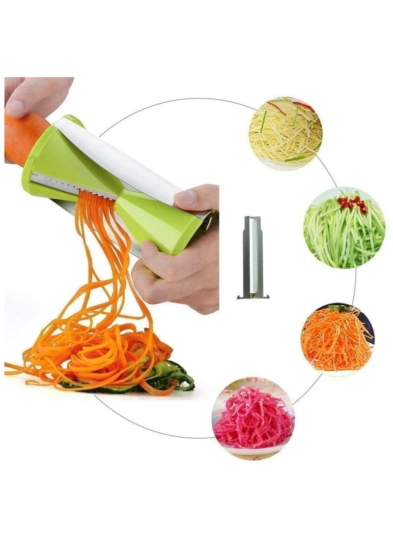Generic - Glowick Stainless Steel and Fiber Grater Cutter Slicer Sharpener Veggetti Spiral for Vegetables, Noodle (1Pcs) - Image 1