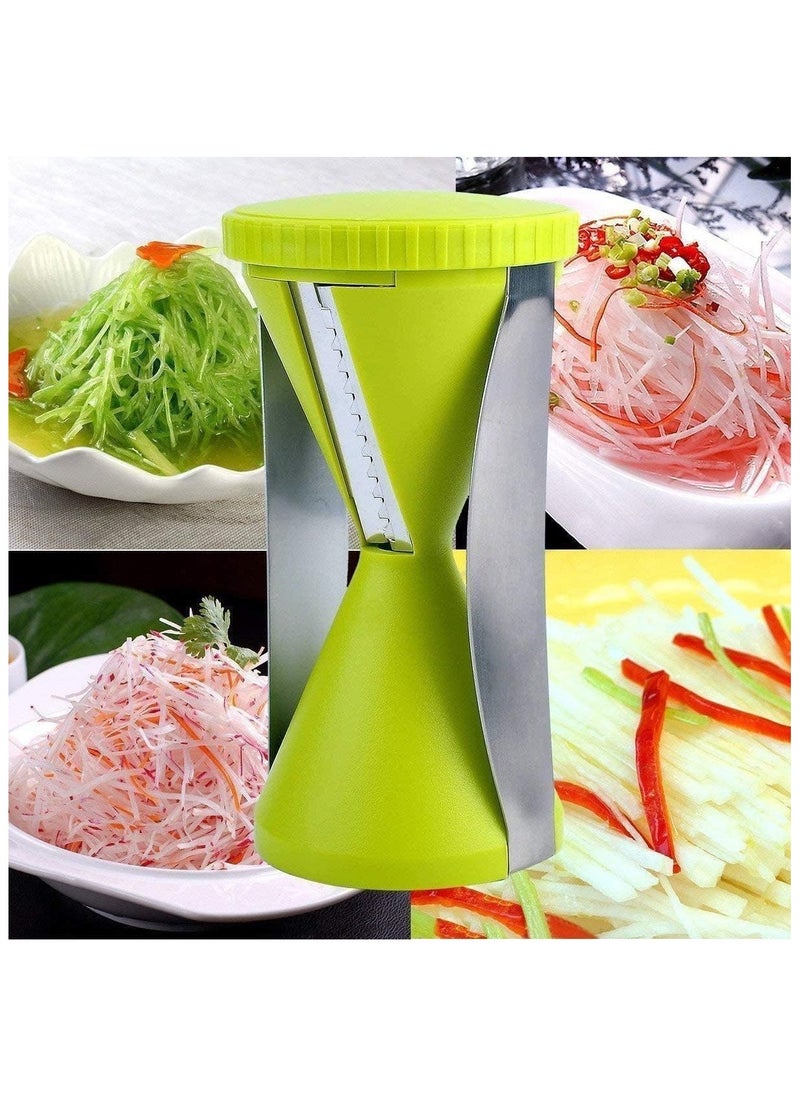 Generic - Glowick Stainless Steel and Fiber Grater Cutter Slicer Sharpener Veggetti Spiral for Vegetables, Noodle (1Pcs) - Image 1