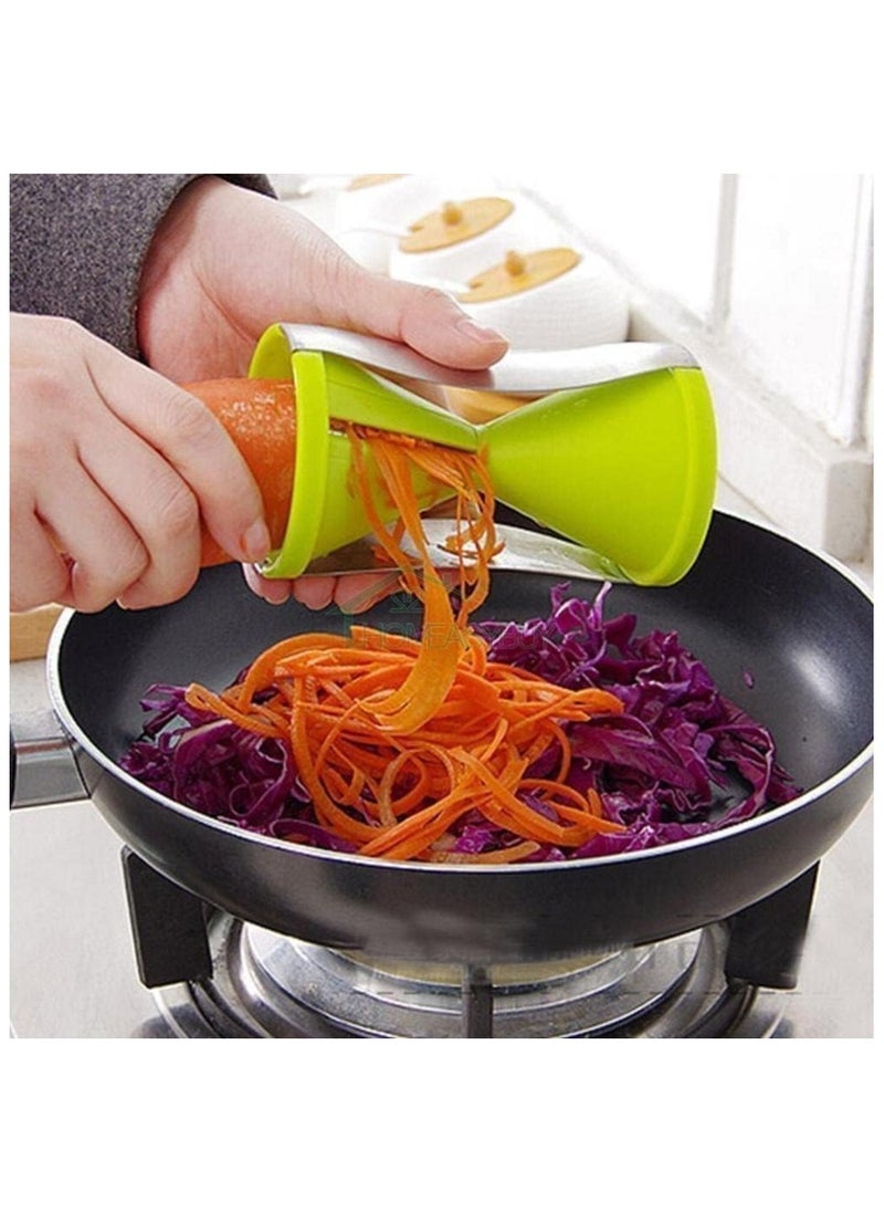 Generic - Glowick Stainless Steel and Fiber Grater Cutter Slicer Sharpener Veggetti Spiral for Vegetables, Noodle (1Pcs) - Image 1