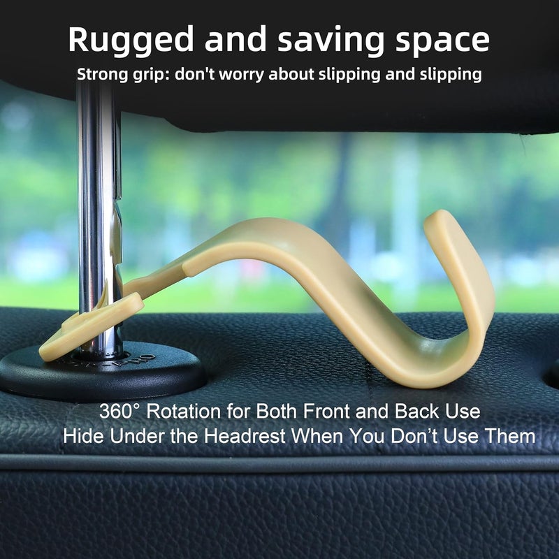 Amooca Car Seat Headrest Hook 4 Pack Organizer - Image 5