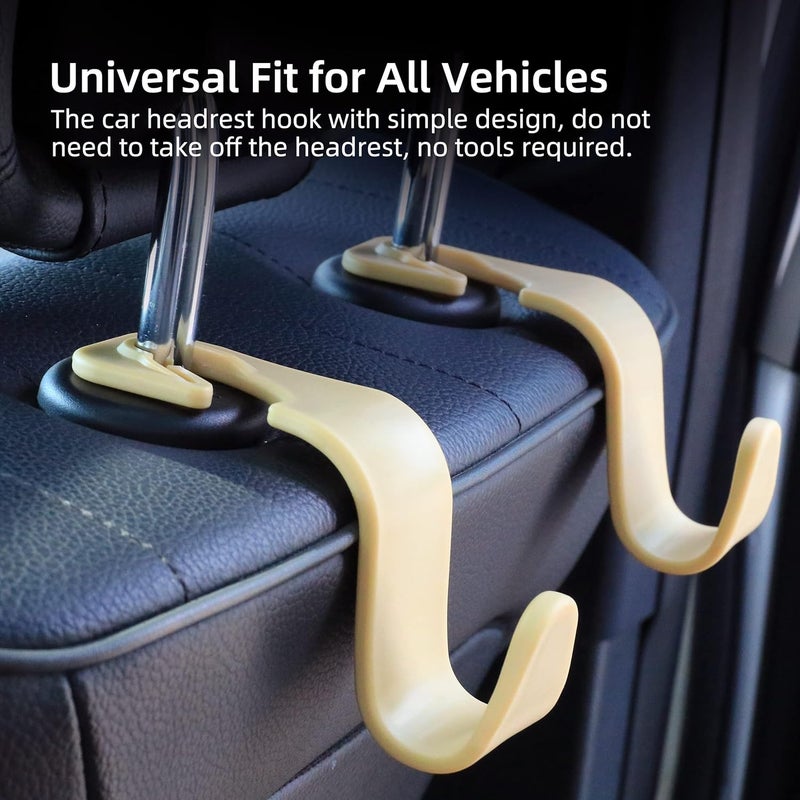 Amooca Car Seat Headrest Hook 4 Pack Organizer - Image 3