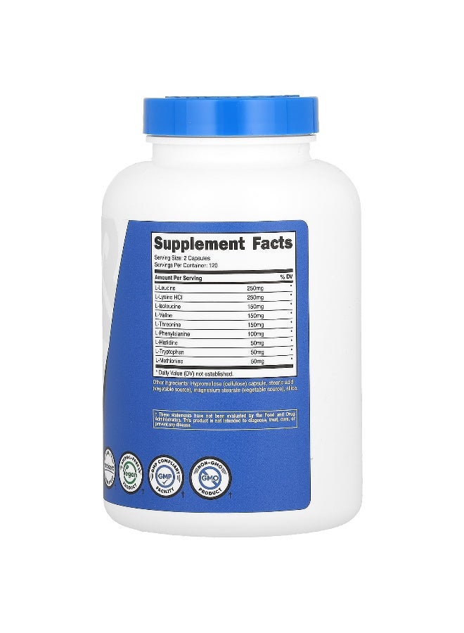 Nutricost نوتريكوست، أداء، أحماض أمينية أساسية، 1,200 ملغ، 240 كبسولة (600 ملغ لكل كبسولة) - Image 2