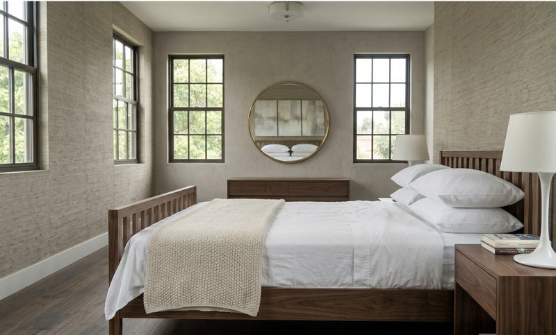 Deluxe COTTON PERCALE White Flat Bed Linen Set (5 Pieces) - 265x275 cm - Image 4