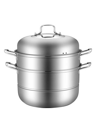 Stainless Steel Steamer,11'' Multi-Layer Cookware Pot with Handle on Both Sides,3-Tier - pzsku/ZA8919982A648EB5F0069Z/45/_/1739791030/3334f979-c3e7-4be2-b2d0-fa53ea88b05f