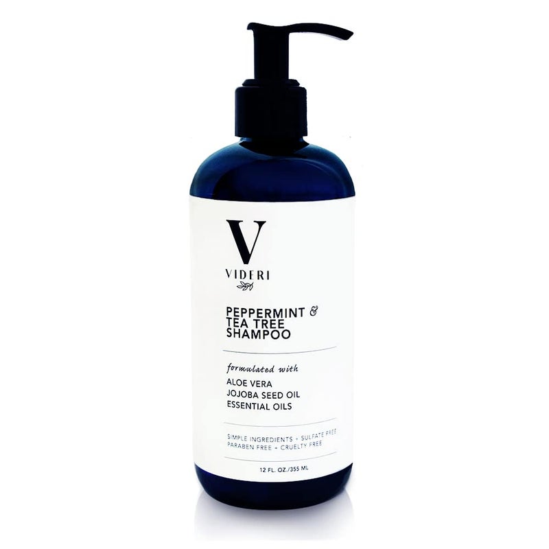 Videri Videri Sulfate Free Shampoo For Keratin Treated Hair Peppermint  Tea Tree Anti Frizz Shampoo  Special Blend of Aloe Vera Jojoba Seed  Essential Oils Large 12 fl oz