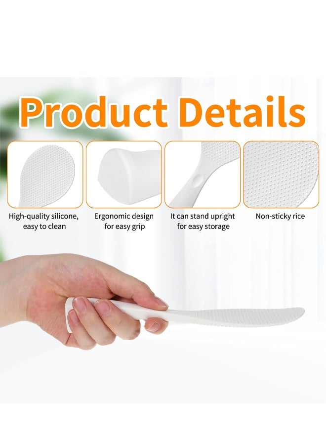 Non-Stick Silicone Rice Paddle Heat Resistant Standing Spoon for Kitchen Restaurant - Image 5